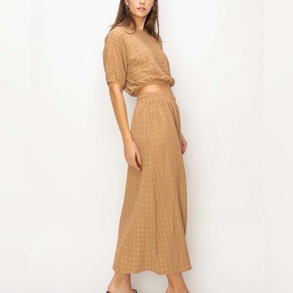 Cropped top & skirt set